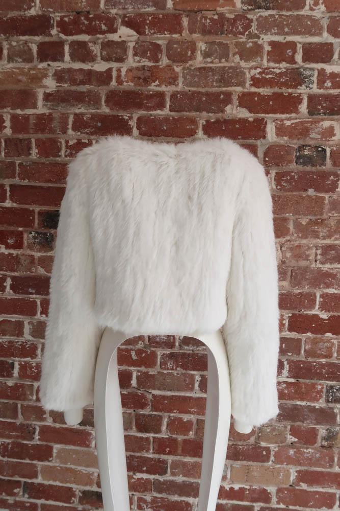 Laci White Fur Jacket in Snow - Mode & Affaire