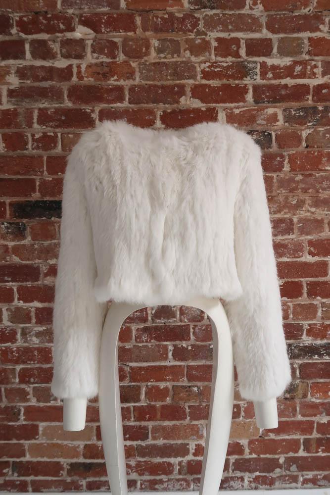 Laci White Fur Jacket in Snow - Mode & Affaire