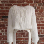 Laci White Fur Jacket in Snow - Mode & Affaire