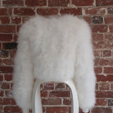 Valentina Feather Jacket Snow - Mode & Affaire