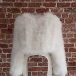 Valentina Feather Jacket Snow - Mode & Affaire